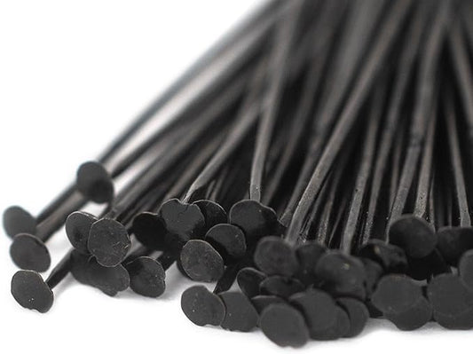 The Bead Chest Midnight Brass 21 Gauge 1.5 Inch Head Pins (Approx 100 Pieces)