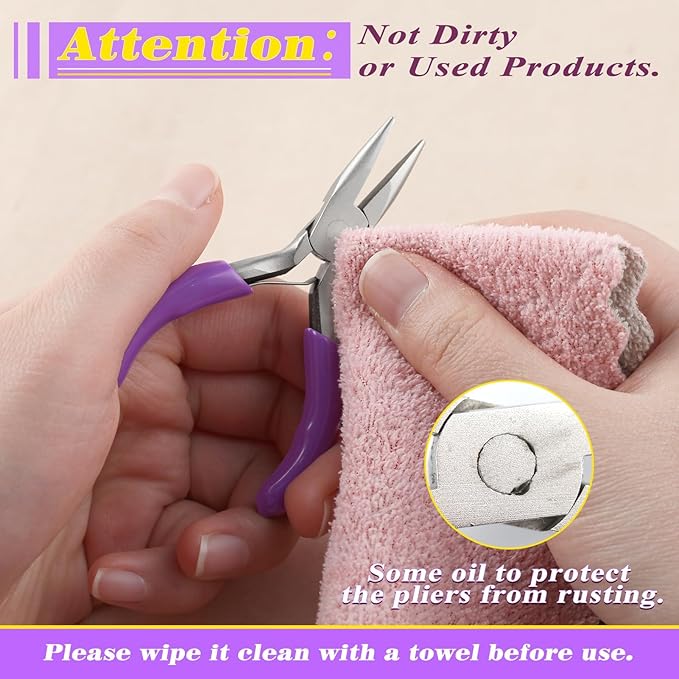 SPEEDWOX 3 Inch Chain Nose Pliers - Miniature Pocket Plier for Jewelry Making
