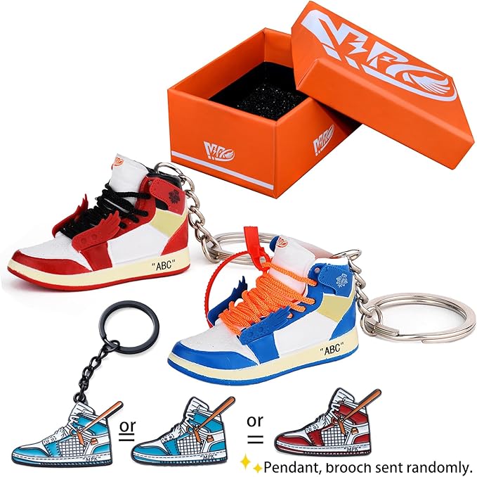 MPK 3D Mini Shoe Keychain,Sneaker Shoe lovers Keychainirthday Birthday Party Mystery Goodie Bag Prizes