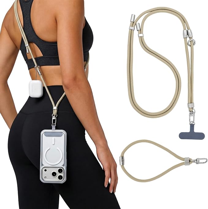 Phone Lanyard & Phone Wrist Strap, 3 in 1 Adjustable Anti Theft Phone Strap for Travel Hiking Cycling Climbing