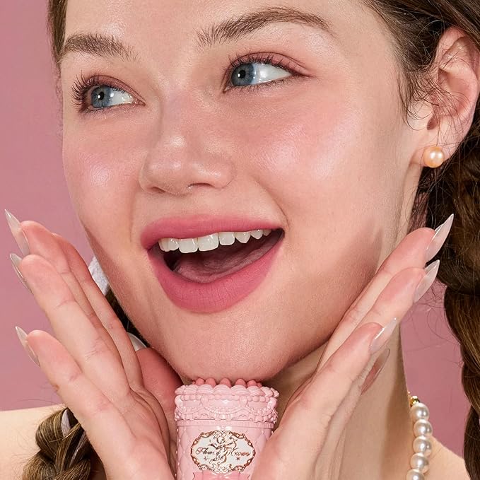 Flower Knows Strawberry Cupid Cake Lip Cream,Long Lasting Soft Pink Matte Lipstick,Hydrating Lip Stain,Transfer & Smudge-Proof Velvet Liquid Lipstick for Girls&Women,0.17 Fl Oz(V05 Pineberry)