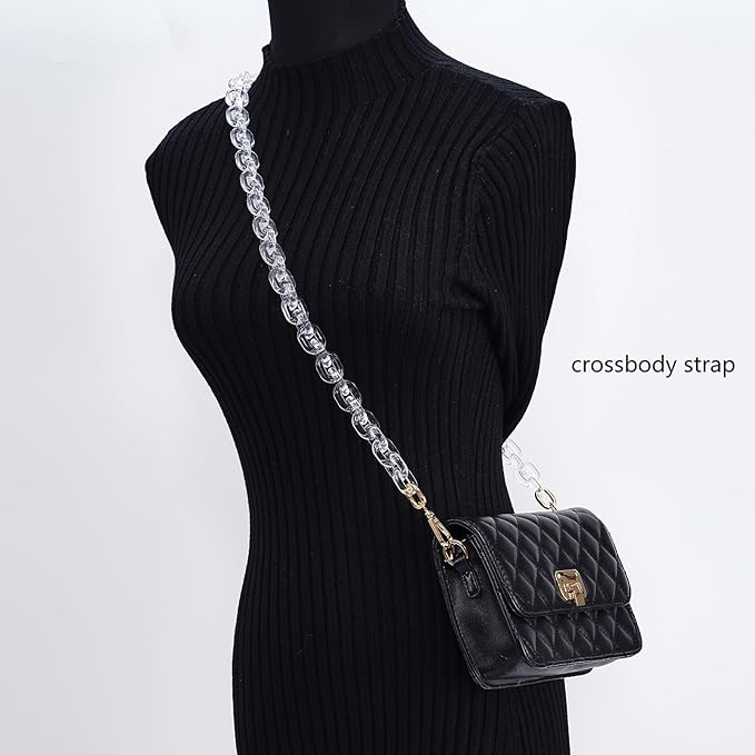 Cute Acrylic Purse Strap Bag Chain Handle Replacement Handbag Crossbody Shoulder Strap Accessory
