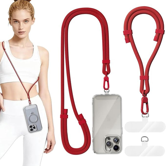 4 Pack Phone Lanyard & Wrist Strap, Cell Phone Lanyard for Around The Neck Adjustable Phone Strap for Most Smartphones
