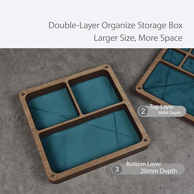 Bead Storage Organize with Lid,Storage Solutions, Bead Sorting Tray,Beadwork Accessory Sorter Container (Brown - 180X180mm)