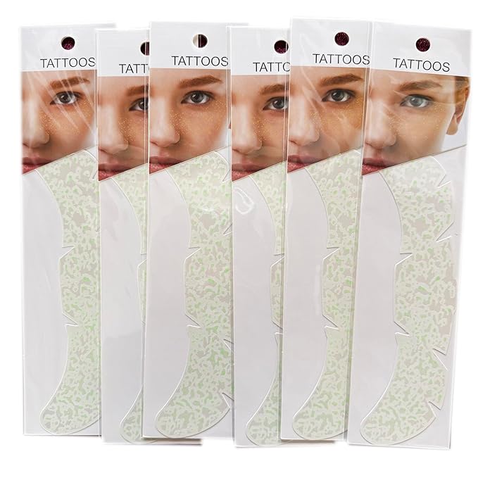 Glow in The Dark Face Makeup Patches Glitter Freckles Face Tattoo Glitter Freckles Sparkle Makeup Patches Dot Face Glitter Speckles Patches for Women