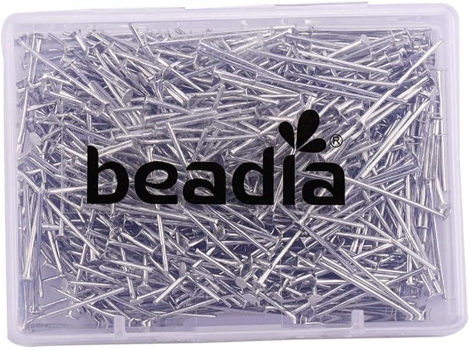 Head Pins Platinum for DIY Jewelry Making 20mm 500pcs