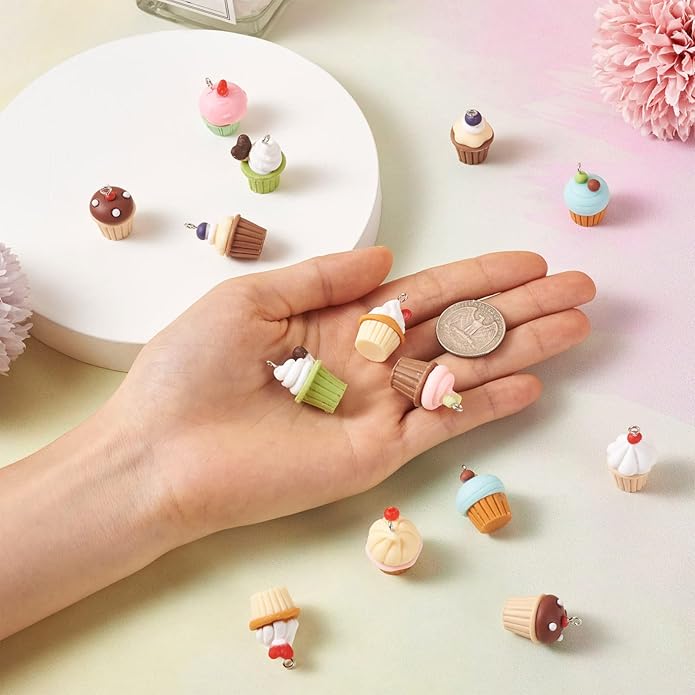 Craftdady Resin Plastic Miniature Food Snack Pendants Charms Ice Drink Juice Pendants Cute Bottle Fruit Keychain Charms Hang Ornament for DIY Craft Earring Bracelet Necklace Jewelry Making