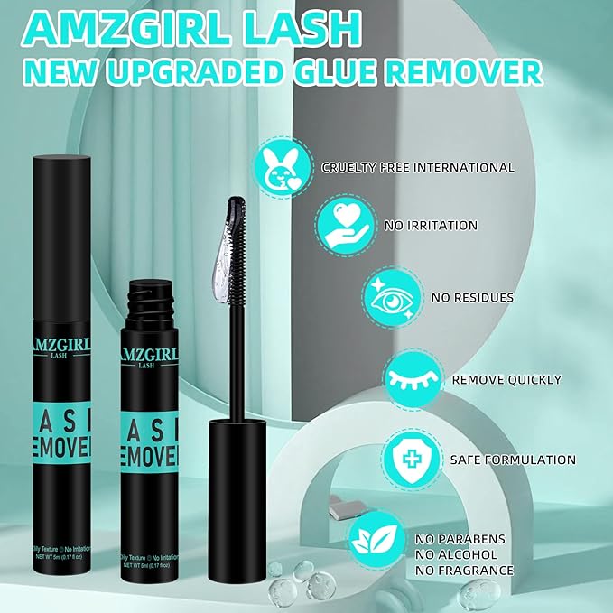Eyelash Extension Remover,Lash Cluster Remover For Lash Extensions,Individual Lashes Remover Non Irritating,Diy Eyelashes Clusters Glue Remover Oil,Eye Cleanser For Removal Diy Lash Extensions（5ml）