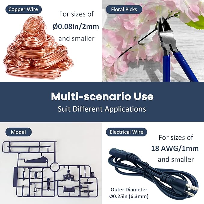 Wire's Cutting Side Cutting Pliers - Diagonals Cuting Pliers, Flushes Cutters's, Small Wire's Cutterr for Crafting, Side Cutterr for Crafting, Jewelry, Soft Copper Wire, Floral. etc. (6 inch)