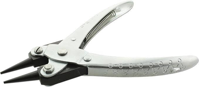 The Beadsmith Round Nose Parallel Pliers, 5.5 inches (140mm), Steel tool for jewelry making, with spring