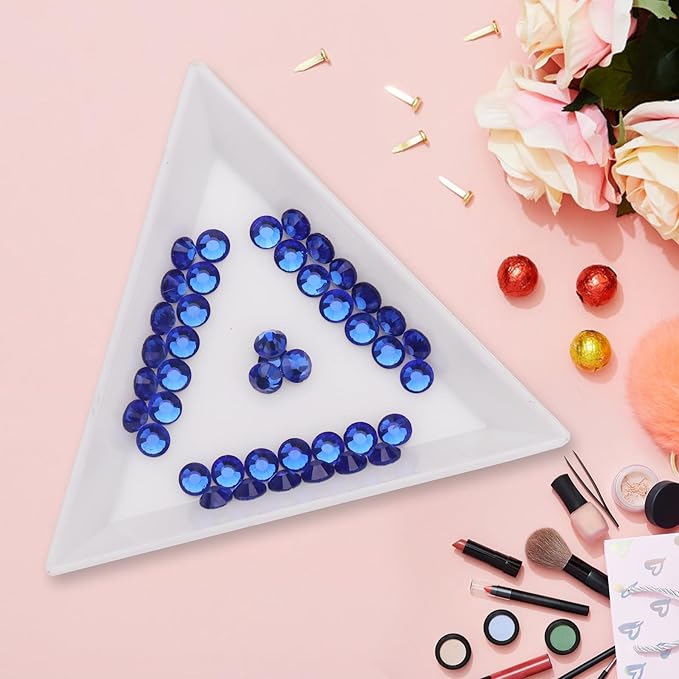 Jollin 2880pcs Flatback Rhinestones Glue Fix Crystal Glass Diamantes Gems for Crafting Nail Art Crafts Decorations Clothes Shoes 1.8 mm (ss5, Sapphire)
