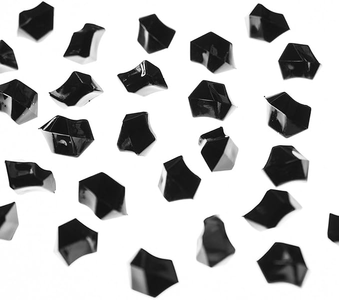 Super Z Outlet 1" Acrylic Color Ice Rock Crystals Treasure Gems for Table Scatters, Home Vase Fillers, Event, Wedding, Arts & Crafts, Birthday Decoration Favor - (Pack of 120) (Black)