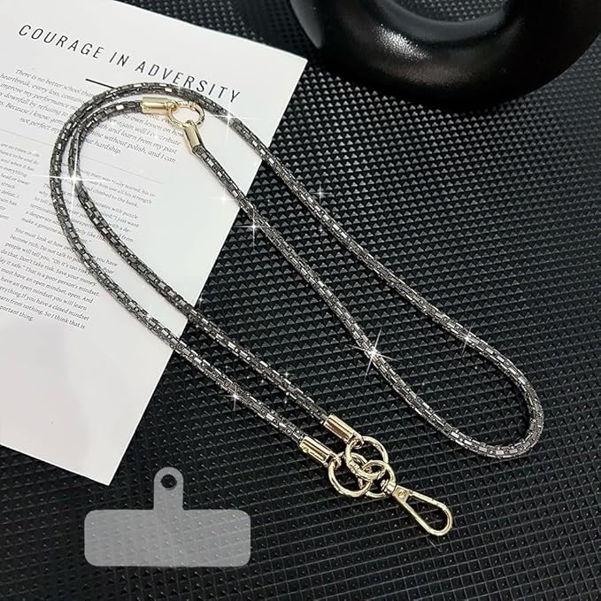 2Pcs Phone Crossbody Lanyard and Wrist Strap, Universal Cell Phone Lanyard Strap with 2Tether Tab