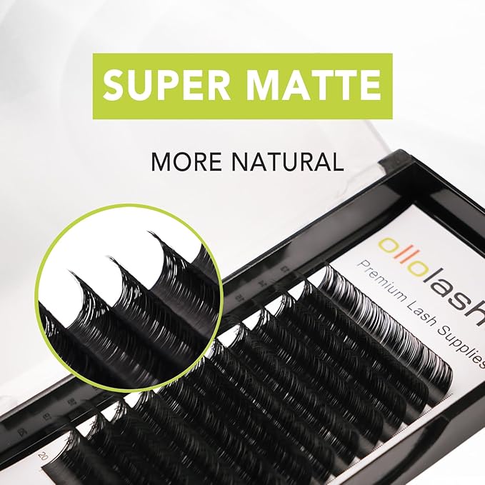 OLLOLASHES Bottom Lash Extension B Curl 0.05mm Mix4-7mm 4mm 5mm 6mm 7mm Black Color Bottom Lash Extensions, Professional Supplies for Lash Techs (Bottom-B-0.05, 4-7mm)