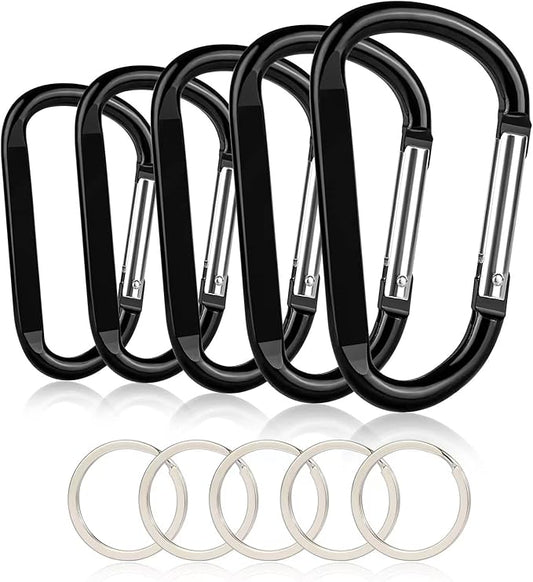 Carabiner Caribeaner Clip,Extra Large 4" Aluminum Carabeaner Keychain Hook,Spring Snap Key Chain Clip