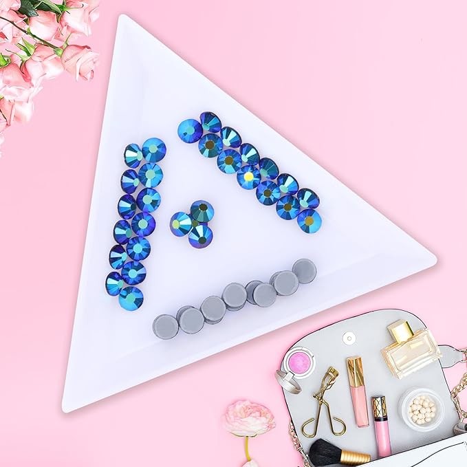 Hot Fix Crystal Flatback Rhinestones Glass Diamantes Gems 2.4mm(8ss 2880pcs, Jet AB)