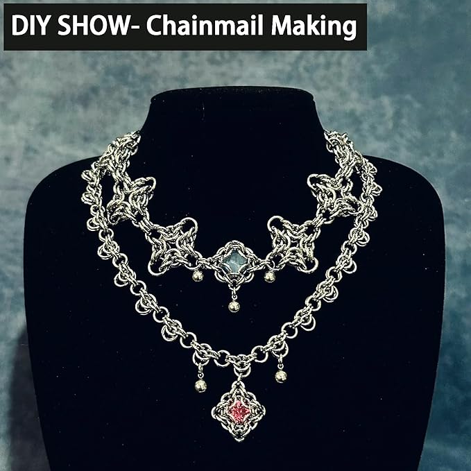 1000Pcs 9mm Stainless Steel Open Jump Rings 16 Gauge Metal O Rings Single Loop Connectors for Jewelry Necklaces Bracelet Earrings Keychains Chainmail DIY Making