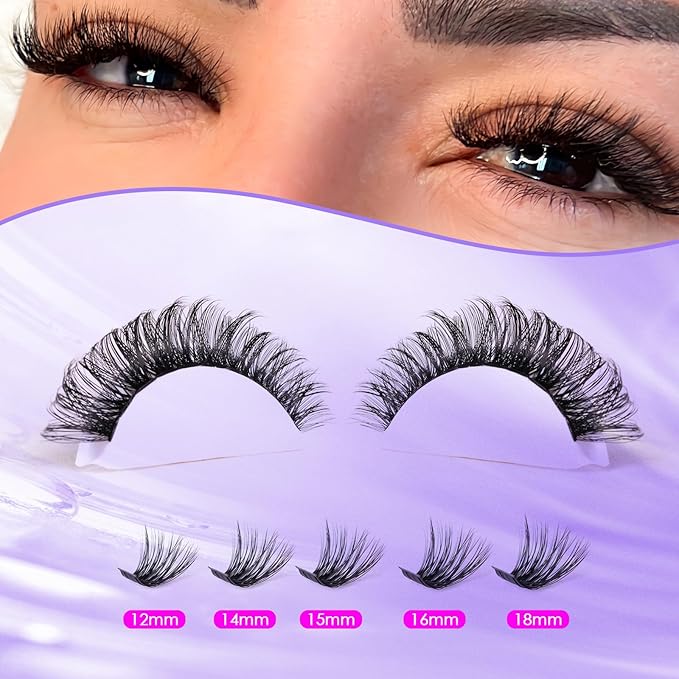 Ocean Pearl DIY Lash Extension Kit 300PCS Lash Cluters 10-20mm 40D 50D 100D Thick Eyelash Extension Kit Long Eyelashes Natural Individual Lashes with bond&seal&remover&tweezers-300