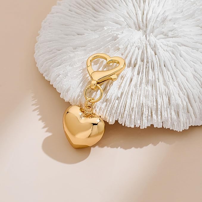 Heart KeyChain for Women Bagchain Gold Silver Fashion Keychains Accessories