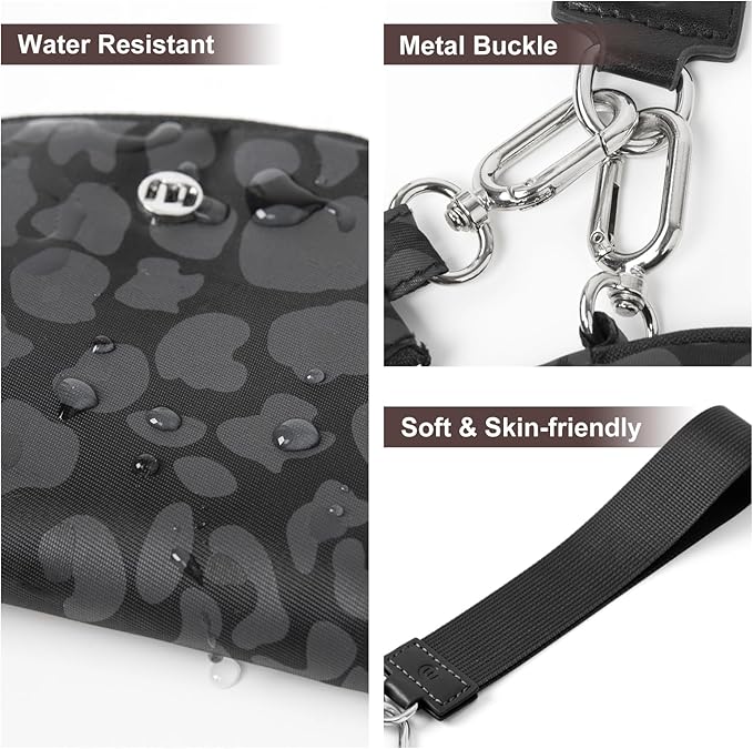 Keychain Wallet Mini Zip Around Wristlet Wallets for Women Detachable Dual Pouch Wristlet Portable Coin Purse Small Wallets