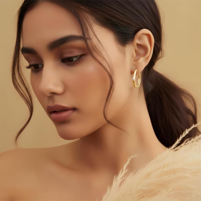 14K Gold Hoop Earrings 14K Gold Earrings for Women 20/25/30/35 Gold Hoop Earrings Jewelry