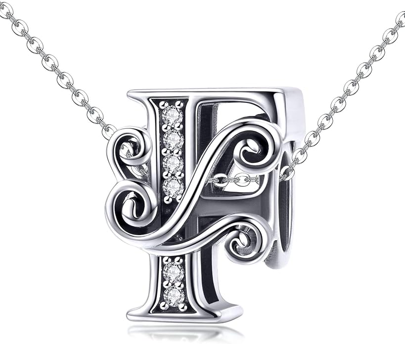 925 Sterling Silver Letter Charms for Pandora Bracelets Alphabet Initial Charms Beads Birthday Christmas Jewelry Gift for Women