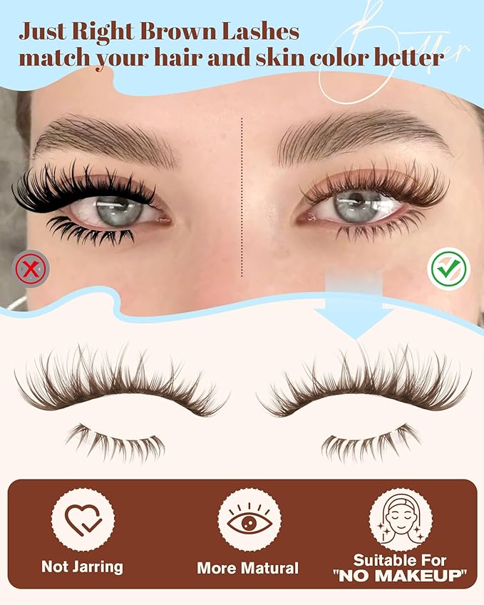 Brown Lash Clusters With Bottom Eyelash Clusters Natural Look Cluster Eyelash Extensions 300Pcs Dark Brown Wispy Lash Clusters D-Curly Individual Lashes 10-16MM by Zegaine
