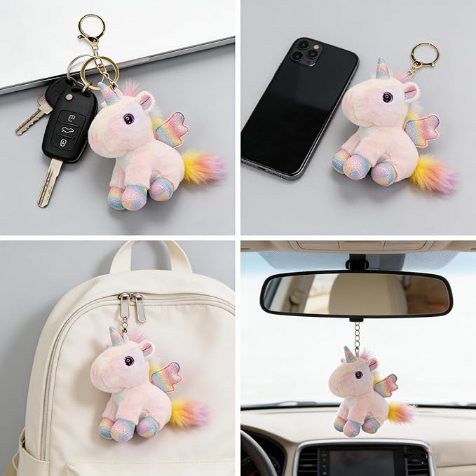 Cute Plush Keychain, Car Pendant, Bag Purse Backpack Charm Accessory, Gift for Girls Women