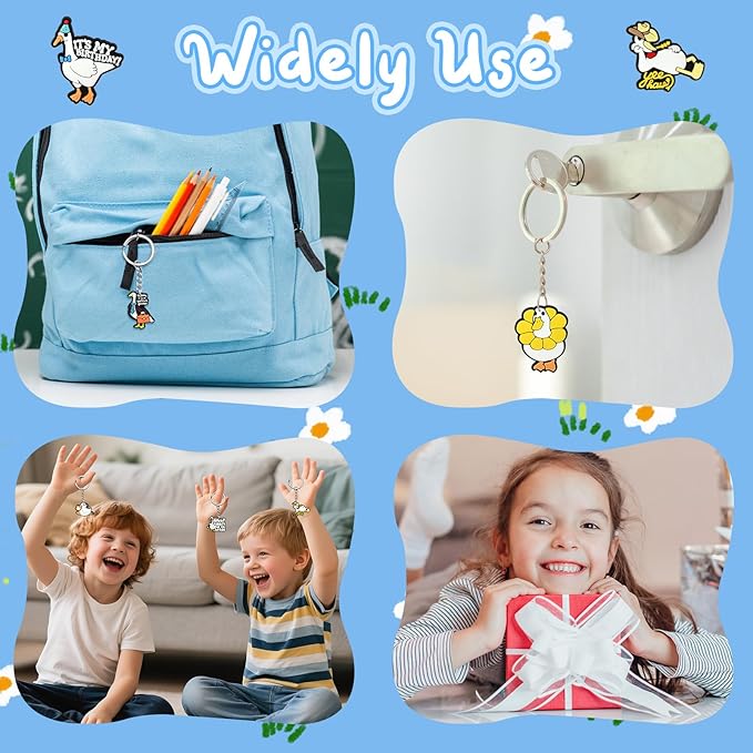 Keychains Bulk DIY Cute Keychain Charms Backpack Charms for Girls Backpack Keychains PVC Key Ring Party gifts