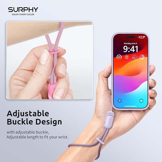 SURPHY 3 Pack Phone Wrist Strap with CellPhone Tether Tab, Cellphone Lanyard, Phone Strap with 2-Color Braided, Wrist Lanyard