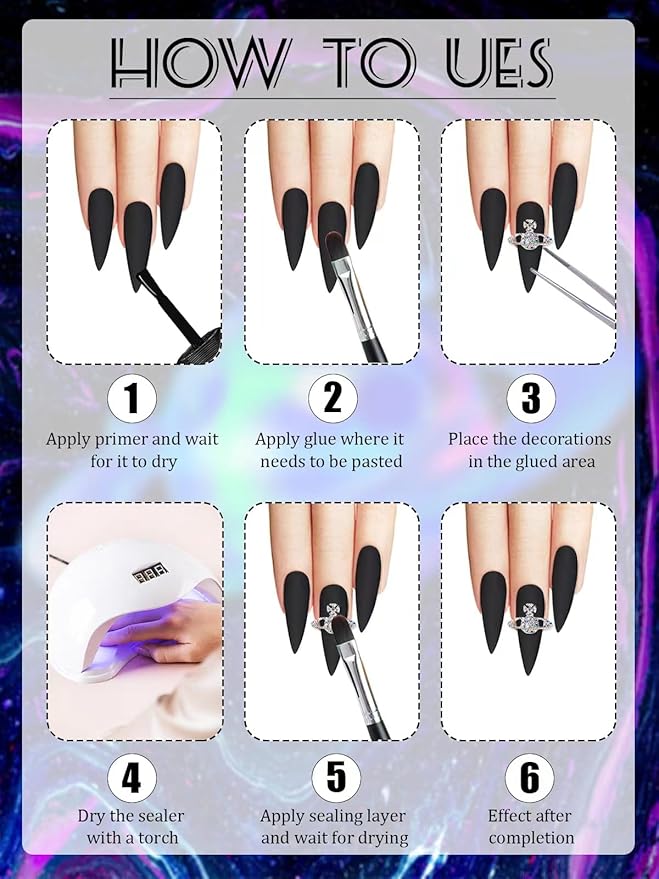 24Pcs Planet Nail Charms, CYHYII 3D Y2K Saturn Nail Art Charms Exquisite Rhinestones Gems Diamond Nail Accessories for Women Girls Nail Art Design DIY Craft Crystals Jewelry(6 Colors)