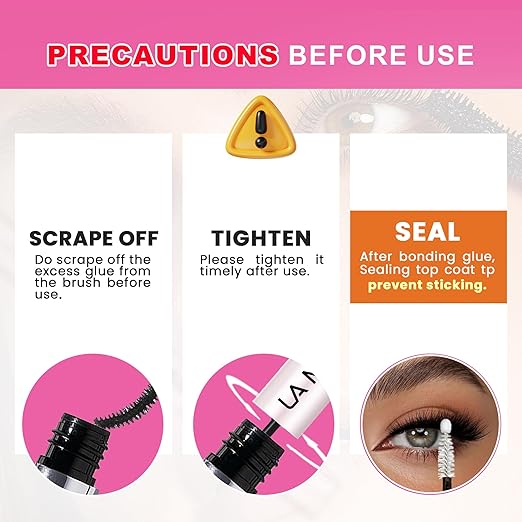 Lash Bond and Seal Waterproof Lash Remover Lash Cluster Glue for Eyelash Clusters DIY Lash Extension Kit at Home Pack 2