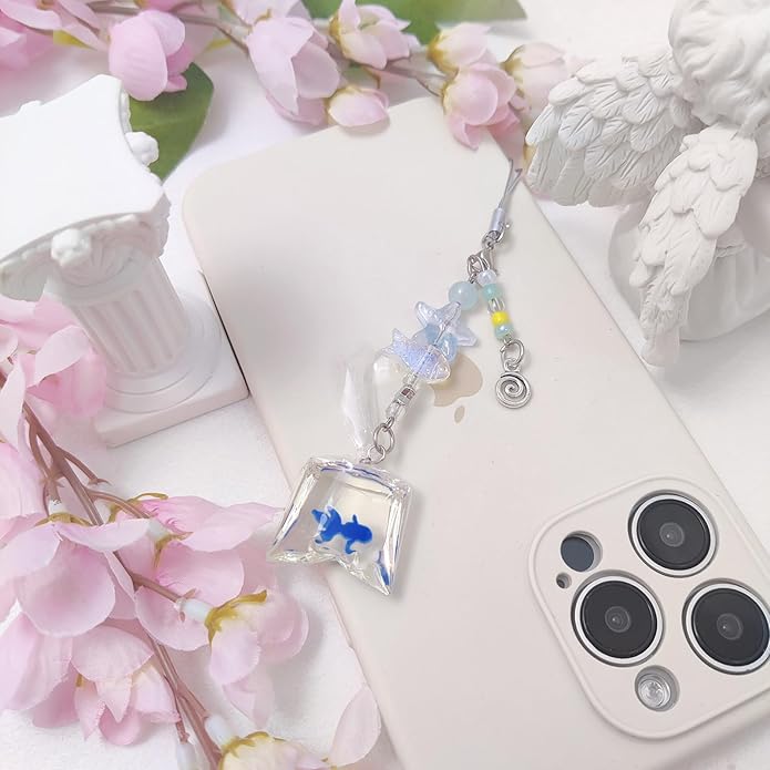 1-4PCS Cute Phone Charms Aesthetic Y2K Cell Phone Charms Strap Pink Strawberry Butterfly Star PhoneCharm Y2K Accessories for Bag Keychain Airpods Camera Pendants Decor