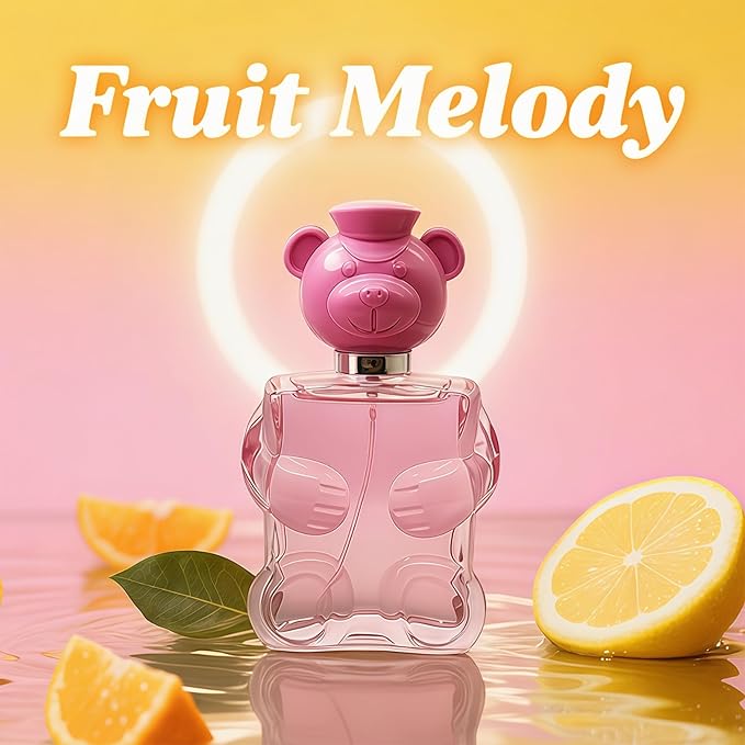 A CENTER 4PCS Perfume Set for Women - Floral Fragrance Gift Set with Vanilla,Sweet Fruity, Eau De Parfume| 3.4 Fl Oz Each Women's Cologne(Valentine Milano,Mon Amour Paris,Honey Bear Pink/White)