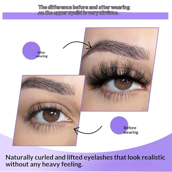 10 Pairs False Eyelashes with Tweezers and High-grade Synthetic Fibers Three-dimensional Long Slender Style Natural Curl Realistic Look Durable Long-lasting Suitable for Daily Comm (Black-H)