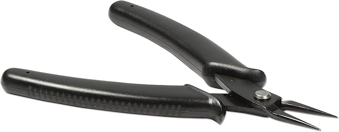 The Beadsmith Hi-Tech Round Nose Pliers, 5.5 inches (140mm) with high Carbon Steel Head, Black Comfort Grip Handle with Spring, Tool for Jewelry Making, Electronics or Micro Mechanics