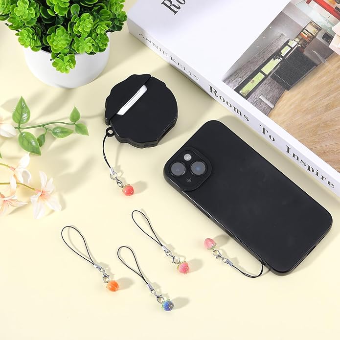 BEEFLYING Cute Charms for Mobile, Kawaii Charms Straps Aesthetic Y2K Cell Phone Pendants Accessories for Phone Bag Keychain Airpods Camera Wallet Decor