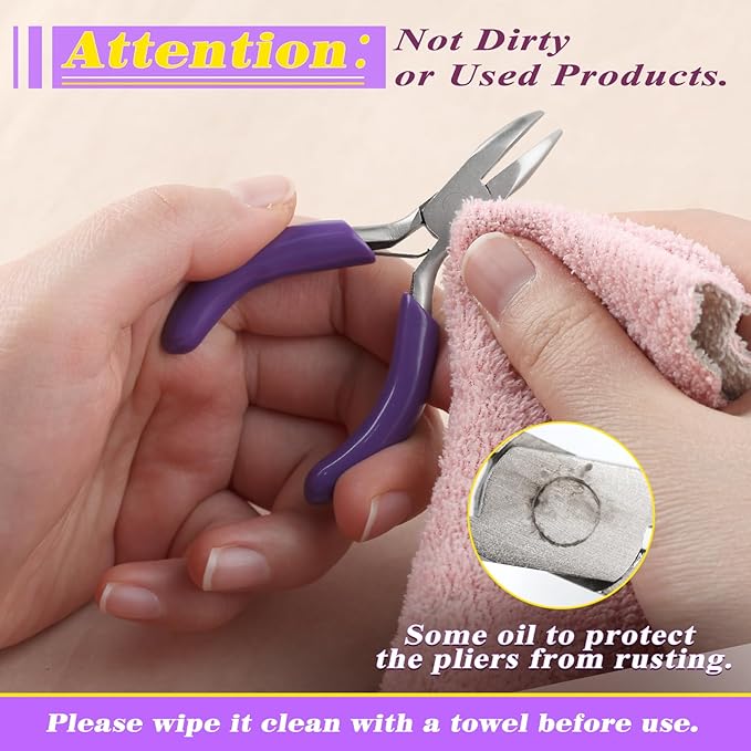 SPEEDWOX Mini Bent Nose Pliers - Jewelry Making Tools with Curved Small Pliers