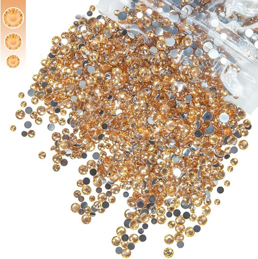 3mm 4mm 5mm Mix Bag Resin Rhinestones for Crafting Flatback Jelly Stones Bulk Diamonds Crystals Gems Charms for Nails Face Eyes Makeup Mugs Tumblers Bottles DIY Crafts Clothes Shoes