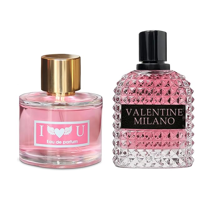 AFLUXE Women's Perfume Combo Set Milano Women&I Love U Floral Fruity Fragrance Eau De Parfum Elegant 100ml Bottle Natural Spray Each for Daily Used