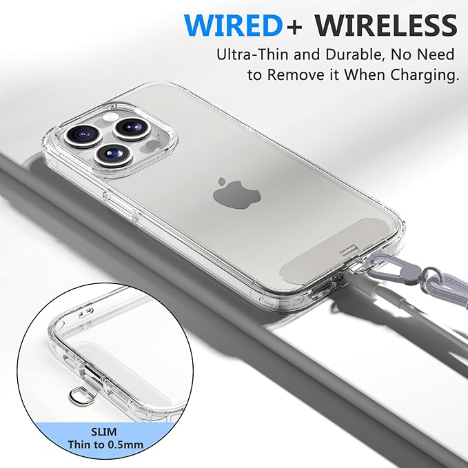 4 Pack Phone Lanyard & Wrist Strap, Cell Phone Lanyard for Around The Neck Adjustable Phone Strap for Most Smartphones
