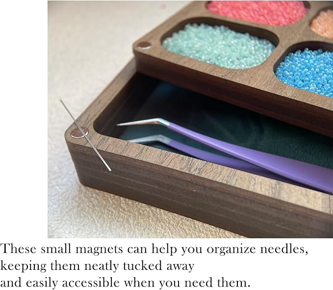 Bead Storage Organize with Lid,Bead Storage Solutions, Bead Sorting Tray,Beadwork Accessory Sorter Container (Brown-L 195X120mm)