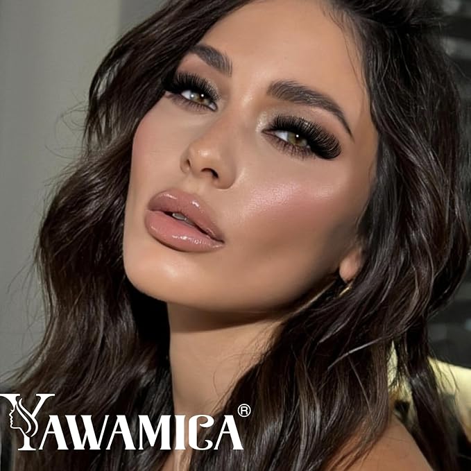 Yawamica Eyelash Clusters Fluffiest Wispy Eyelash Extension 19-25mm Lash Clusters 300D Mega Volume Individual Lashes 240pcs Cluster Lashes DIY Lash Extension by Self for Beginners