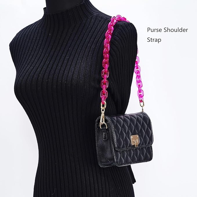Cute Acrylic Purse Strap Bag Chain Handle Replacement Handbag Crossbody Shoulder Strap Accessory