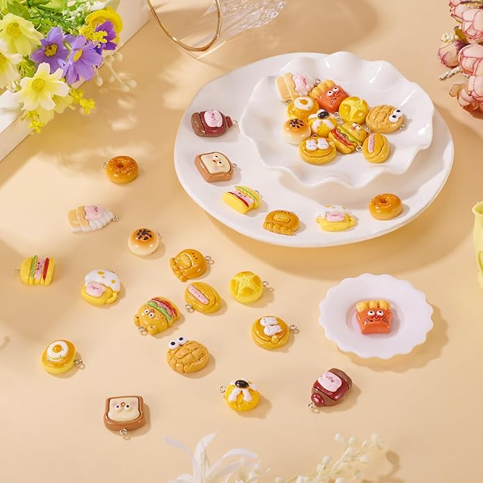 Craftdady Resin Plastic Miniature Food Snack Pendants Charms Ice Drink Juice Pendants Cute Bottle Fruit Keychain Charms Hang Ornament for DIY Craft Earring Bracelet Necklace Jewelry Making