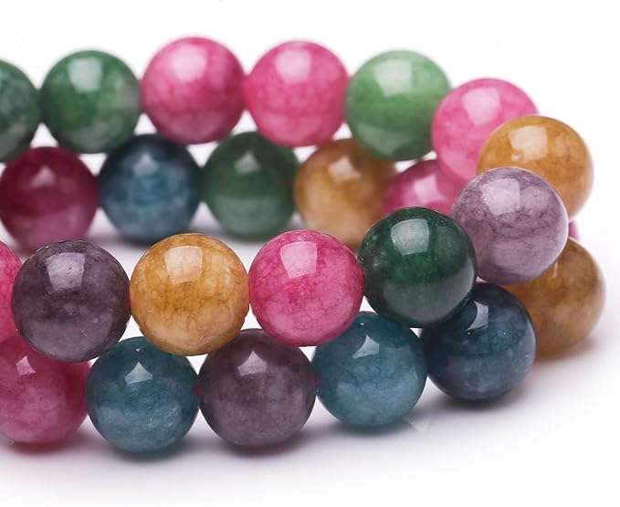 Natural Stone Beads for Jewelry Making,10mm Blue Tourmaline Polished Smooth Round Gemstone Beads for Bracelet Necklace 15 Inch