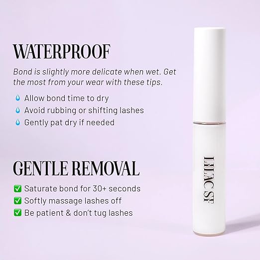 Lilac St - Eternal Bond (Clear) - Lash Cluster Glue - Mini Mascara Wand Applicator - Strong & Flexible Hold - Waterproof - Sensitive Eyes Safe - Cruelty Free, Vegan, Women Founded - 0.16fl oz