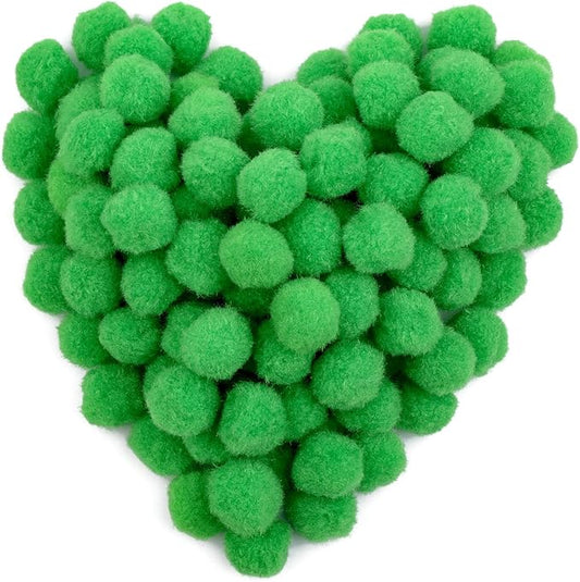 150 Pieces Pom Poms, 1 Inch Green Craft Pom Poms, Easter Decorations Fuzzy Pompom Puff Balls, Small Pom Pom Balls for DIY Arts Crafts Projects, Home Decorations