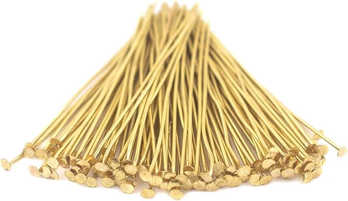 The Bead Chest Gold 21 Gauge 2 Inch Head Pins (Approx 100 Pieces)