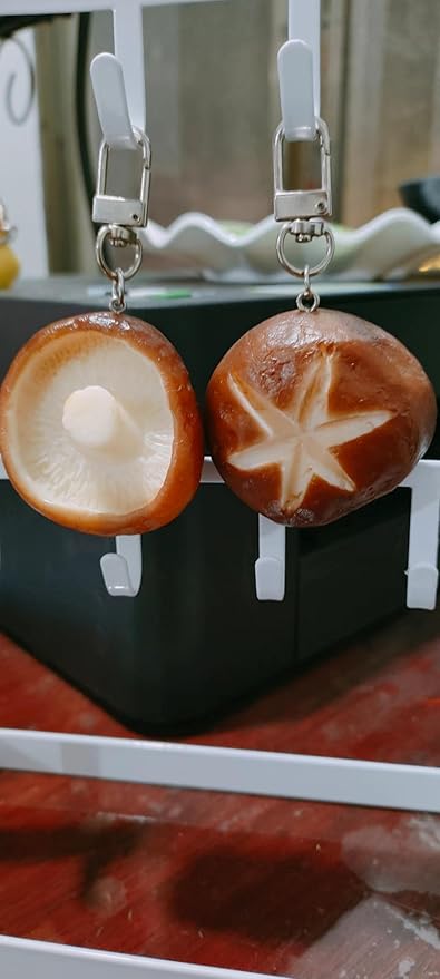 HSYHERE Men Women Creative Interesting Novelty Stylish Mini Simulated Food Orange Shrimp Keychain Key-ring Pendant